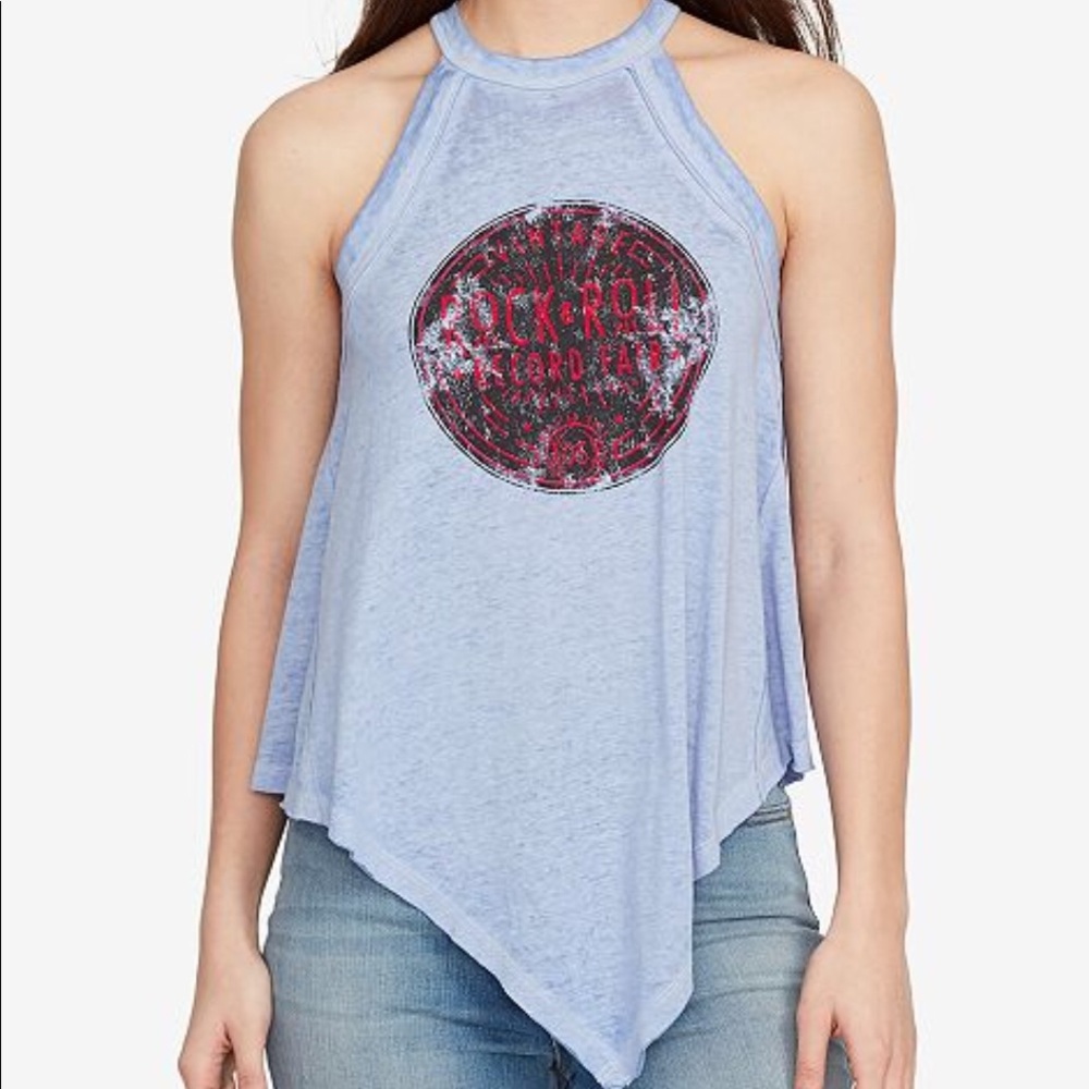 💋William Rast💋Asymmetrical Graphic Halter Sz L - Picture 2 of 8